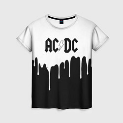 Женская футболка ACDC подтёки