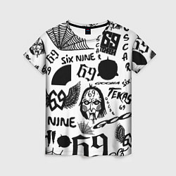 Женская футболка 6IX9INE - Pattern