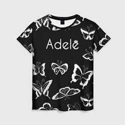 Женская футболка Адель летящие бабочки