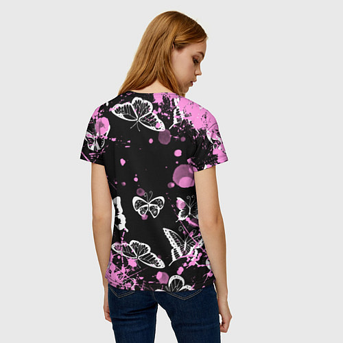Женская футболка Adele - Бабочки / 3D-принт – фото 4