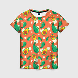Женская футболка Паттерн из авокадо