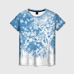 Женская футболка Коллекция Зимняя сказка Зимний пейзаж W-1