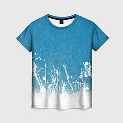 Женская футболка Коллекция Зимняя сказка Снег Абстракция S-1