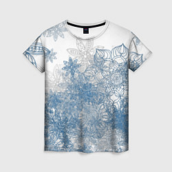 Женская футболка Коллекция Зимняя сказка Снежинки Sn-1-sh