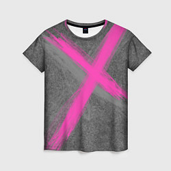 Женская футболка Коллекция Get inspired! Pink cross Абстракция Fl-4