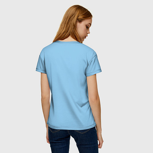 Женская футболка Танкота небесно-голубой / 3D-принт – фото 4