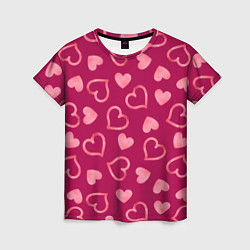 Женская футболка Паттерн сердечки