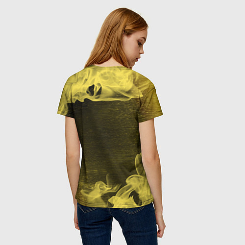Женская футболка LALAFANFAN - МОДНИЦА - Пламя / 3D-принт – фото 4