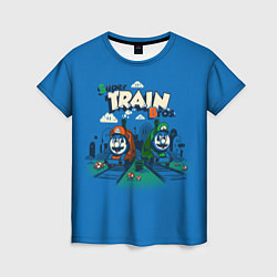 Женская футболка Super train bros