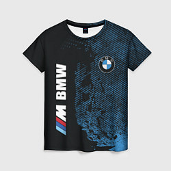 Женская футболка BMW M Series Синий Гранж