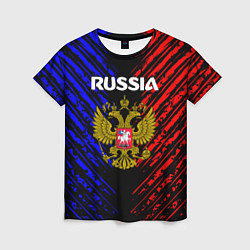 Женская футболка Russia Герб Патриот
