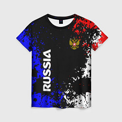Женская футболка Russia Брызги красок