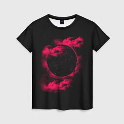 Женская футболка Черная дыра Красная туманность