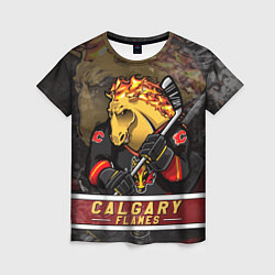 Женская футболка Калгари Флэймз, Calgary Flames Маскот