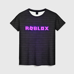 Женская футболка ROBLOX NEON LOGO ИГРА РОБЛОКС