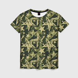 Женская футболка Star camouflage