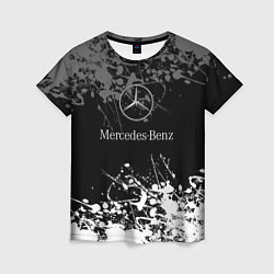 Футболка женская Mercedes-Benz Брызги красок, цвет: 3D-принт