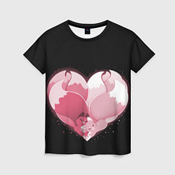 Женская футболка Сердце Две Кицуне