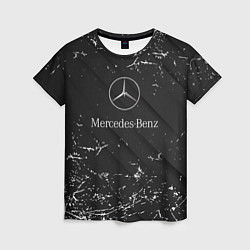 Женская футболка Mercedes-Benz штрихи black