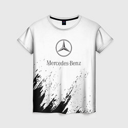 Женская футболка Mercedes-Benz - White texture