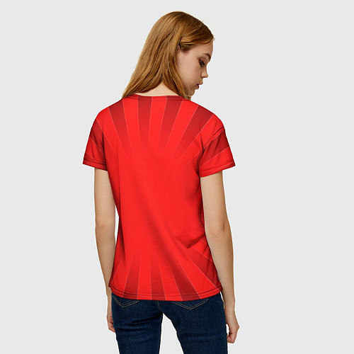 Женская футболка Honda красные линии / 3D-принт – фото 4