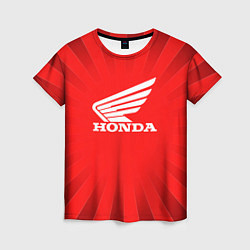 Женская футболка Honda красные линии