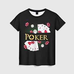 Футболка женская Покер POKER, цвет: 3D-принт