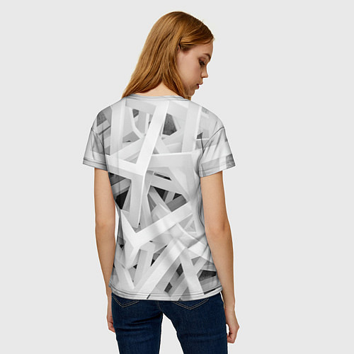 Женская футболка БЕЛЫЙ АРХИТЕКТОР / 3D-принт – фото 4