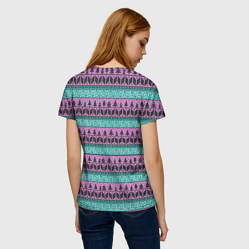 Женская футболка Свитер с мужским символом / 3D-принт – фото 4