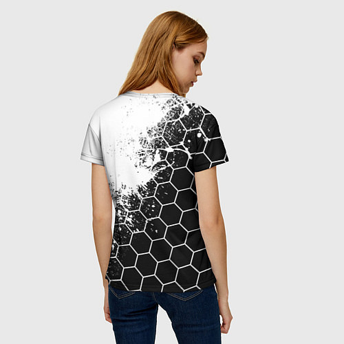 Женская футболка Peugeot Соты / 3D-принт – фото 4