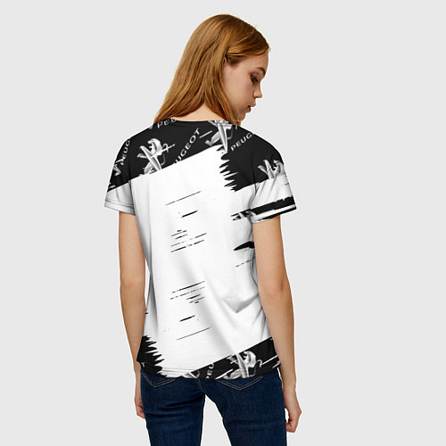 Женская футболка Peugeot Auto Бренд / 3D-принт – фото 4