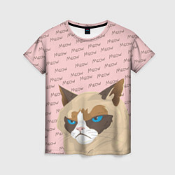 Женская футболка Angry Cat Злой кот