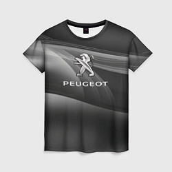 Женская футболка Peugeot blak