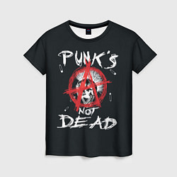 Женская футболка Punks Not Dead Анархия