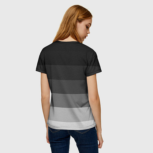 Женская футболка Infiniti, Инфинити серый градиент / 3D-принт – фото 4