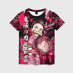 Женская футболка Клинок, рассекающий демонов - Незуко Камадо