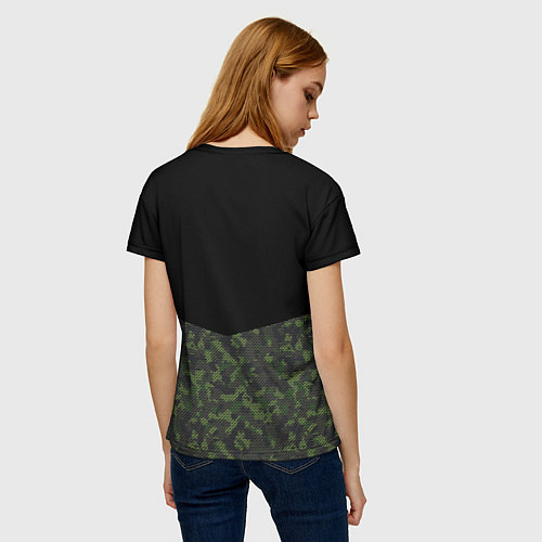 Женская футболка Охотничьи Войска камуфляж / 3D-принт – фото 4