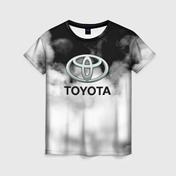 Футболка женская Toyota облако, цвет: 3D-принт