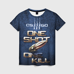 Женская футболка One Shot One Kill CS GO