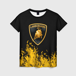 Женская футболка Lamborghini Fire