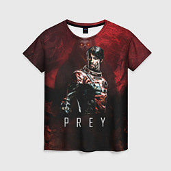 Женская футболка Prey Dark red