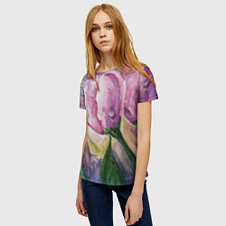 Футболка женская Весенняя нежность, цвет: 3D-принт — фото 2