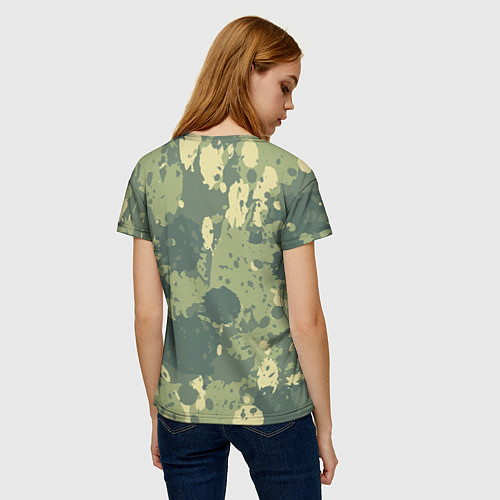 Женская футболка Камуфляж: Брызги красок / 3D-принт – фото 4