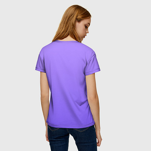 Женская футболка Красивый фиолетовый светлый градиент / 3D-принт – фото 4