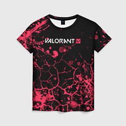 Женская футболка Valorant: Брызги красок трещины