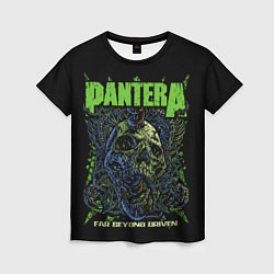 Футболка женская Pantera green череп, цвет: 3D-принт