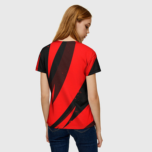 Женская футболка HONDA RED ХОНДА КРАСНЫЙ / 3D-принт – фото 4