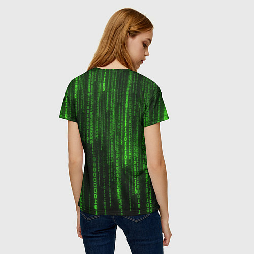 Женская футболка Бегущий по коду / 3D-принт – фото 4