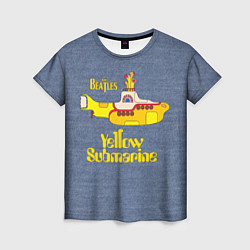 Футболка женская On a Yellow Submarine 3D, цвет: 3D-принт