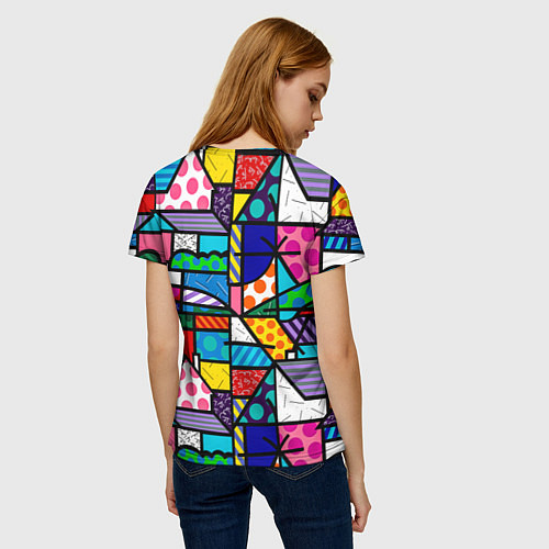 Женская футболка Ромеро Бритто красочный узор / 3D-принт – фото 4
